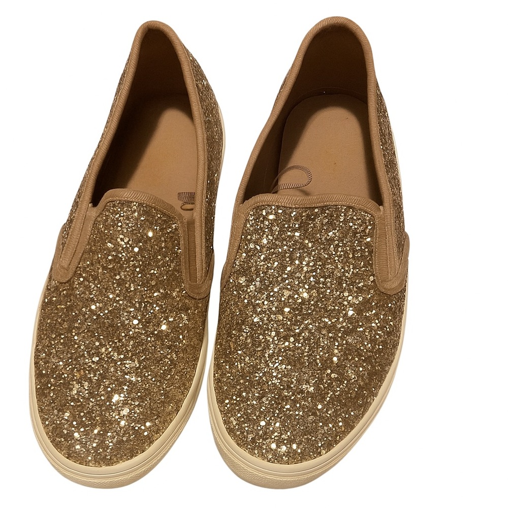 Old Navy Gold sparkle slip on shoes